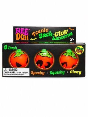Schylling NeeDoh Teenie Jack-Glow Lanterns 3-Pack NEW